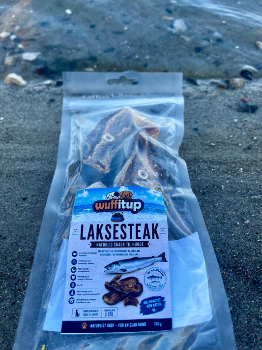 WuffItUp Laksesteak – naturlig tørret laksesnack til hunde